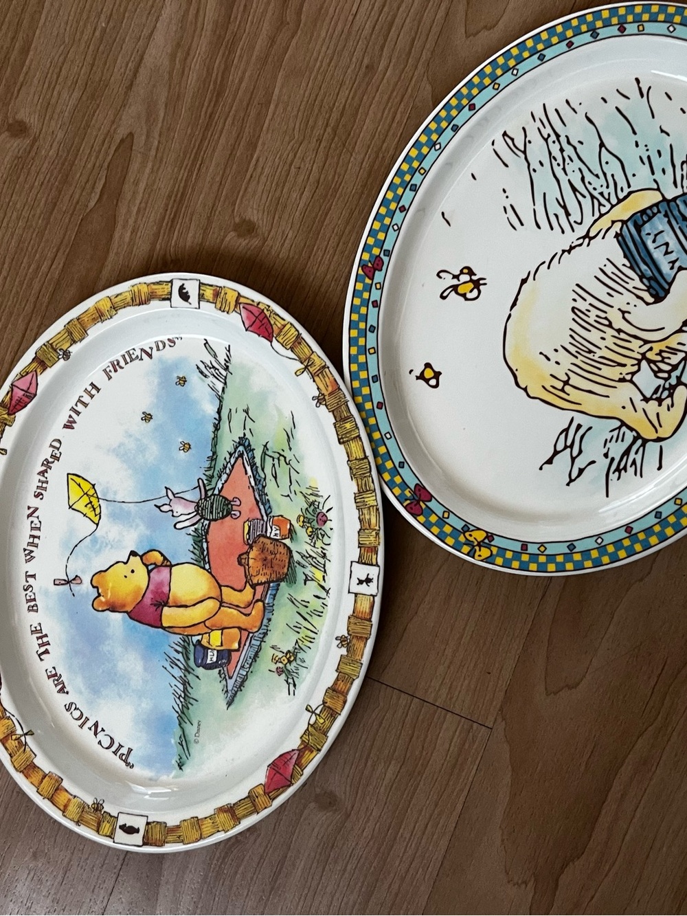 Winnie the Pooh vintage collectible melamine children’s plates - Picture 4 of 6